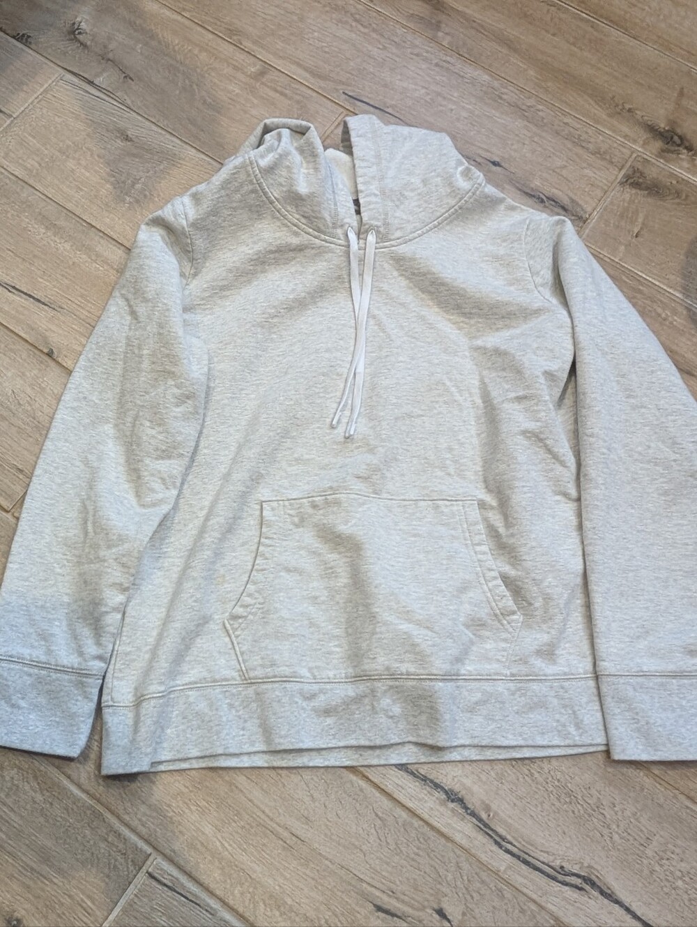 Women's Lightweight Hooded Pullover Sweatshirt - Light Gray